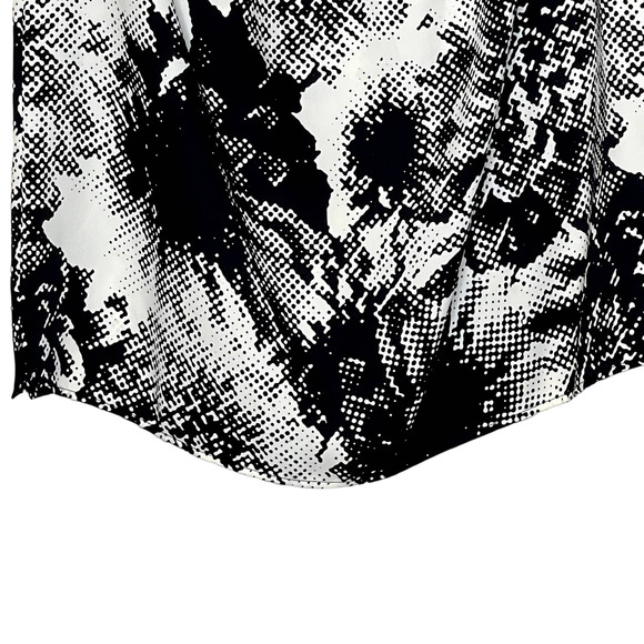 Talbots Petites Tank Top Size 2P Black White Pattern Polyester Womens - Picture 5 of 8